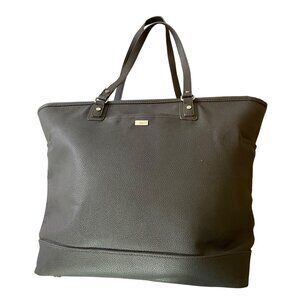Jewel by Thirty-One Large Gray Faux Leather Tote Bag Multiple Compartments